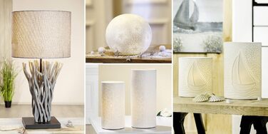 Настільна лампа GILDE Design з порцеляни, 27 см – декор для вітальні