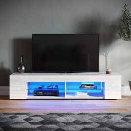 Тумба під телевізор SONNI, 135x35x70 см, дерев'яна, з 2 шафками, 3 відкритими полицями, кабель-менеджментом, металеві ніжки, для ТВ до 60 дюймів, для вітальні, їдальні та спальні