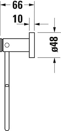 Рушникотримач-кільце Duravit D-Code, настінний, хром, 158x67x182 мм