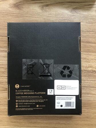 Цифрова вага для кави TIMEMORE Basic Mirror Plus, 0,1 г, таймер, бариста, 2 кг/0,2 г, харчова вага, біла