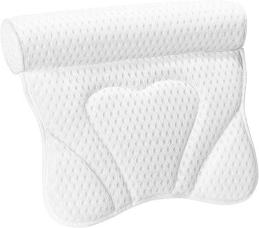 Подушка для ванни AdelDream, люкс, 4D Air Mesh, для шиї, плечей та спини, з 6 потужними присосками, універсальна для всіх ванн, спа-аксесуар