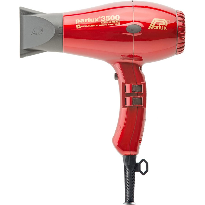 Фен Parlux 3500 SuperCompact Керамічний Іонний, червоний, професійний