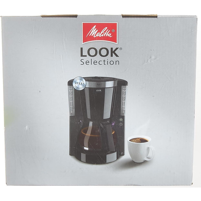 Кавоварка фільтраційна Melitta Look IV Selection з скляною колбою, 10 чашок, краплестоп, чорна