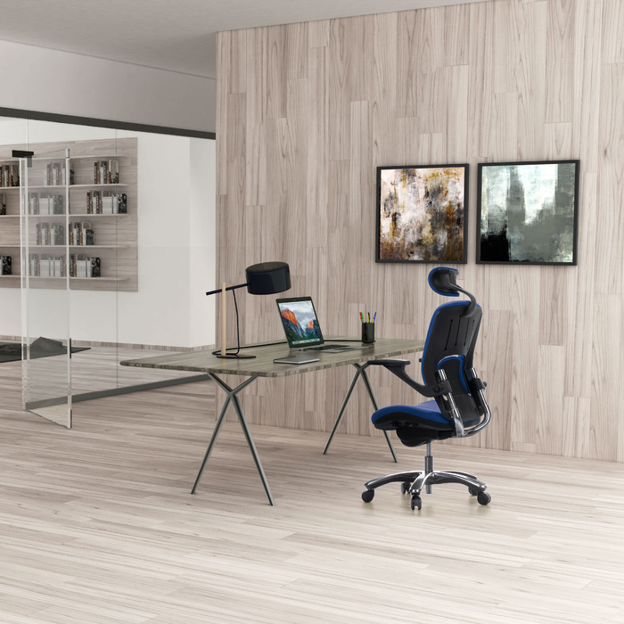 Офісне крісло / поворотне крісло VAPOR LUX тканина синя hjh OFFICE