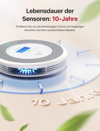 X-Sense XP0A-iR: Детектор диму та CO з голосовим оповіщенням та визначенням місця розташування, Wi-Fi, для 17 кімнат, сумісний з X-Sense Home Security App, набір 2 шт.