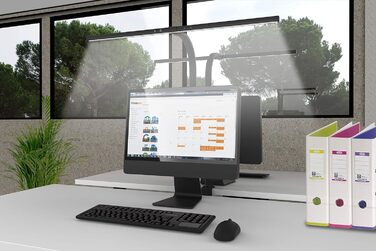 Настільна LED лампа Unilux Strata з затискачем, димірується, чорна, 70x80 см