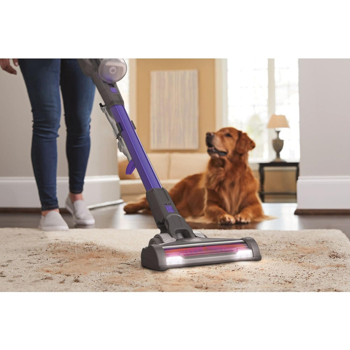 Пилосос BLACK+DECKER 4в1 акумуляторний, 18В, 1.5Аг, безмішковий, ручний і вертикальний, електрощітка для шерсті тварин, 2в1 насадка для щілин, щітка для шерсті, акумулятор, зарядний пристрій, кріплення на стіну, модель 2020