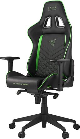 Ігрове крісло Razer TAROK PRO від Zen Gaming, чорне/зелене, з меморі-піною для попереку, подушкою для шиї, 3D-підлокітниками