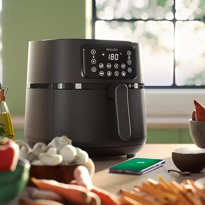 Аерофритюрниця Philips Connected Airfryer XXL HD9285/96 5000-серія, 7.2 л, на 6 осіб, 16 програм, чорна