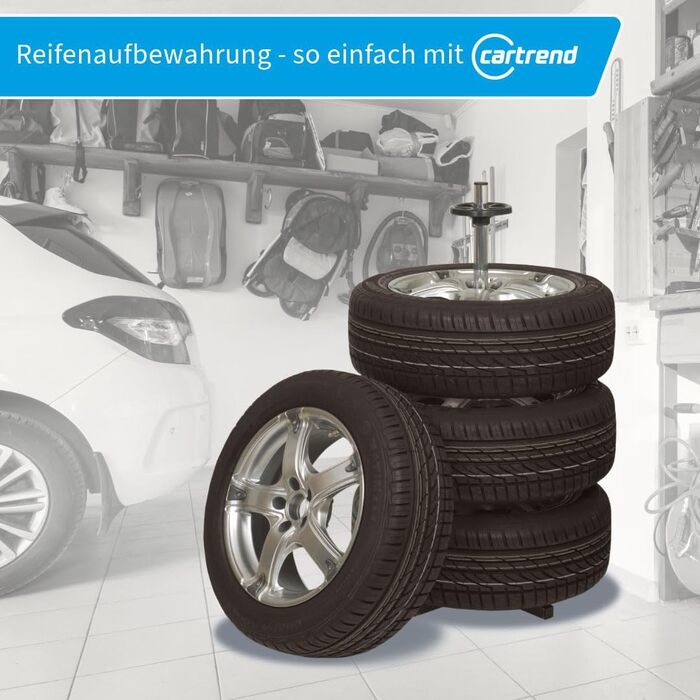 Стійка для дисків Cartrend з захисною оболонкою, для зберігання 4 автодисків, ширина до 225 мм