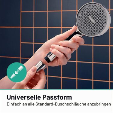 Душова лійка Hansgrohe Activera Select S EcoSmart: економна ручна лійка з антивапняною функцією, хром, 8 л/хв, 28033000