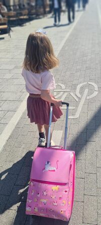 Дитяча валіза reisenthel trolley XS kids Abc Friends Pink, легка та практична