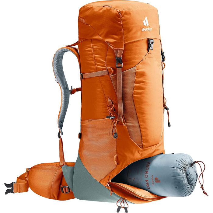 Рюкзак Deuter Aircontact Lite 40+10 л для трекінгу, каштаново-бірюзовий, легкий, одноколірний