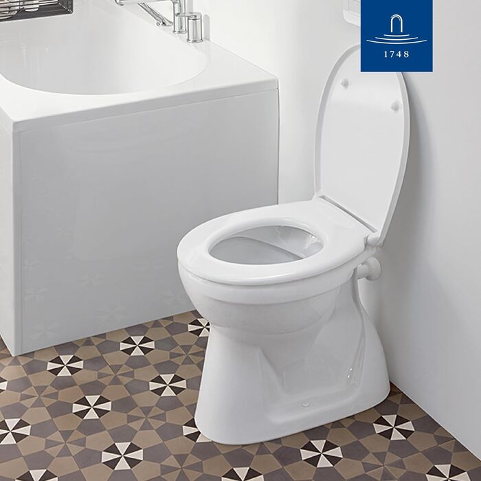 Сидіння для унітаза Villeroy & Boch O.novo D-подібне, біле (Alpin), з мікроліфтом SoftClose, знімне, термопласт Duroplast, 9M38S101