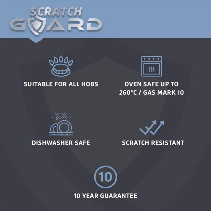 Набір сковорідок з нержавіючої сталі Prestige Scratch Guard для індукції, 2 шт. – антипригарні, діаметром 25 см та 29 см, стійкі до подряпин, можна мити в посудомийній машині