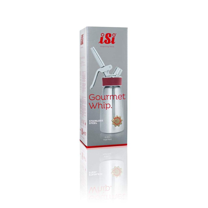 Сифон для вершків iSi Gourmet Whip Plus 250 мл, нержавіюча сталь, для вершків, соусів, супів, десертів, з капсулами iSi