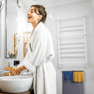 Кошик для білизни Relaxdays з кришкою 130 л, бамбук і поліестер, переносний, з дихаючим мішком, сірий/натуральний, 67.5x56.5x37.5 см