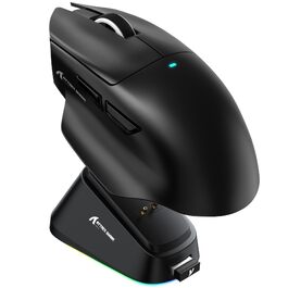 Ігрова миша Attack Shark V6 Superlight 65г з магнітною док-станцією, сенсор PixArt PAW3311, 25000 DPI, 500 mAh, три режими підключення (BT/Wireless/Wired), ергономічний дизайн, чорна