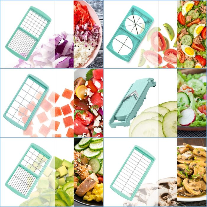 Набір ніжів та подрібнювач Genius Nicer Dicer Fusion Smart 28 предметів для овочів та фруктів