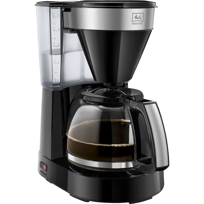 Кавоварка фільтраційна Melitta Easy Top з глечиком, 10 чашок, чорна, функція захисту від капання