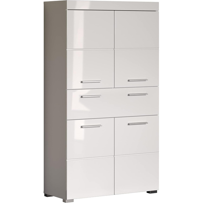 Пенал для ванної trendteam Amanda, білий глянець, 73x130x31 см