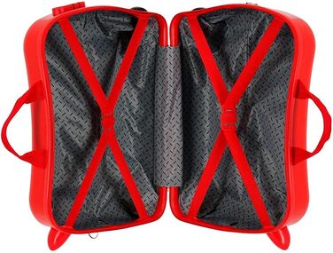 Дитяча валіза Marvel Spiderman, жорсткий ABS, 50x38x20 см, 38л, 2,1 кг, червона, з кодовим замком та 4 колесами, ручна поклажа