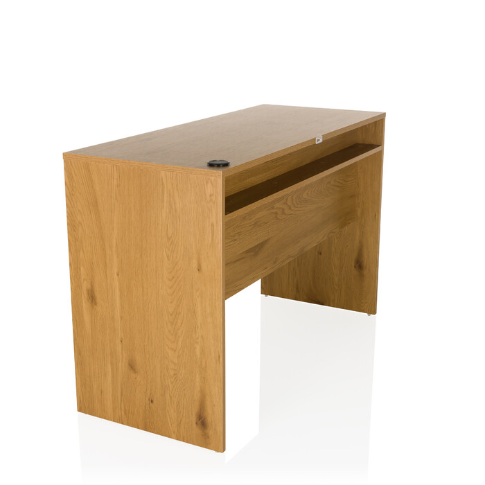 Письмовий стіл BERGA 120x50x78 см, 2 висувні ящики, білий/дуб, hjh LIVING