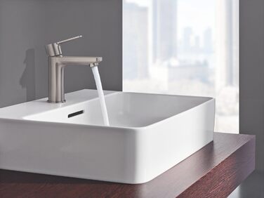Змішувач для ванної кімнати GROHE Lineare, економічний, нержавіюча сталь, 18 см, з витяжною системою, XS