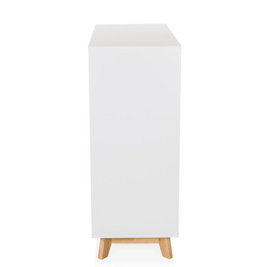Тумба для взуття / комод ESTHA 80x34x85 см 2 висувних ящика 3 двері білий hjh LIVING