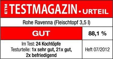 Каструля Rohe Germany Ravenna 20 см, нержавіюча сталь 18/10, 3,5 л
