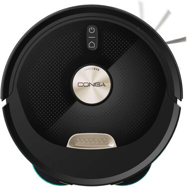 Робот-пилосос та робот-мийник Cecotec Conga M100 з ШІ та керуванням через додаток. Потужність всмоктування 20000Pa, штучний інтелект, силіконова щітка Anti-Tangle, обертові мопи, автономність до 220 м²
