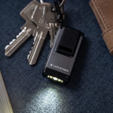 Ліхтар-брелок Ledlenser K4R, 120 люмен, 25 м, акумуляторний, USB зарядка, сірий