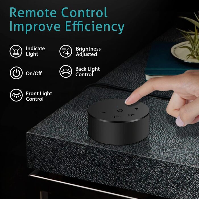 OOWOLF LED лампа для монітора 41 см з пультом, USB, захист очей, основне та фонове підсвічування, димірування, регулювання кольору, без мерехтіння, без відблисків, з бездротовим управлінням