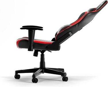 Ігрове крісло DXRacer PRINCE L, чорний та червоний, оригінальна модель, PVC шкіра