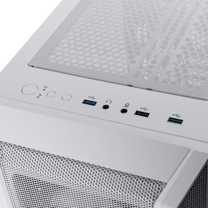 Корпус для ПК KOLINK Citadel Mesh Micro-ATX RGB, білий, з прозорою боковою панеллю, скляний, компактний, підсвітка, для комп'ютера