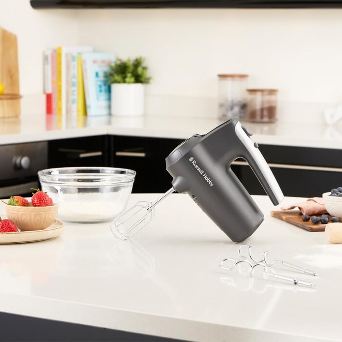 Міксер ручний Russell Hobbs Desire Red 350W з насадками для тіста та збивання, 5 швидкостей + імпульс