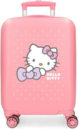 Дитяча валіза Hello Kitty Мій улюблений бант, ABS, 4 подвійні колеса, рожевий, зручний внутрішній простір з еластичними відділеннями