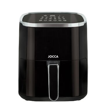 Аерофритюрниця JOCCA 5L, безмасляна фритюрниця 1450W з LED сенсорним екраном та регулюванням температури, чорна