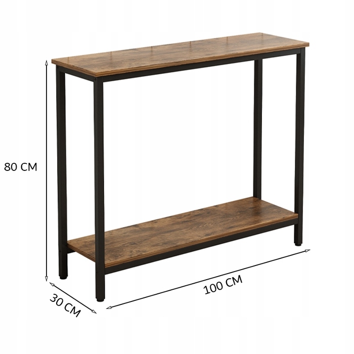 Стелаж MuvuHome 100 x 80 x 30 см, дуб рустикальний