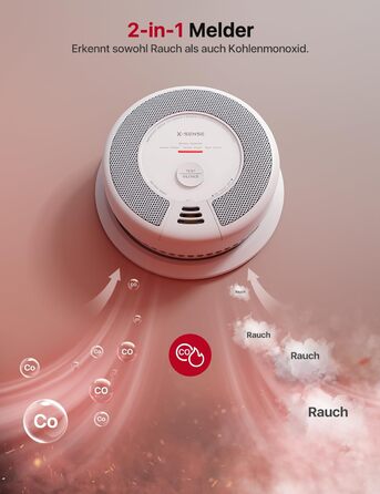 X-Sense Детектор диму та CO з Wi-Fi, 2-в-1, SC06-WX, 1 шт.