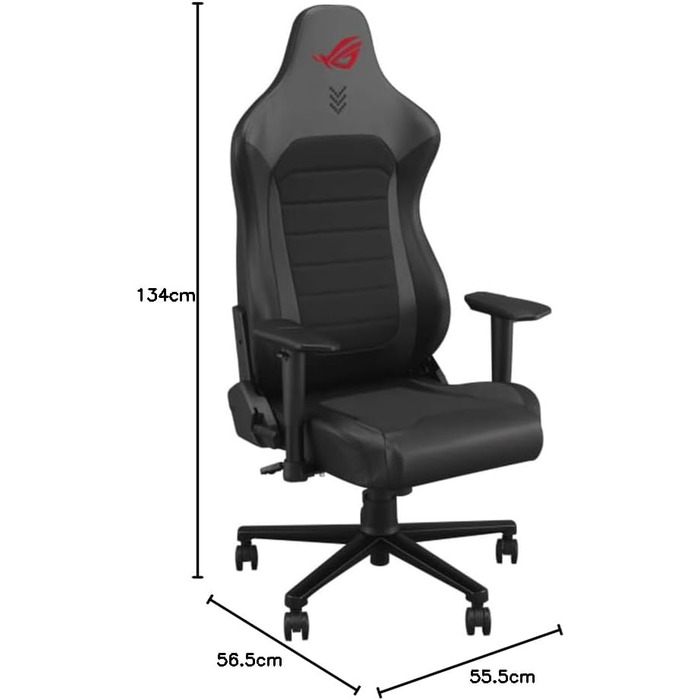 Ігровий крісло ASUS ROG Aethon (чорний, ергономічний, сталевий каркас, підтримка попереку)