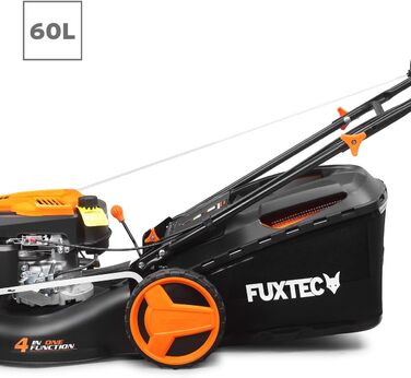 Бензокоса FUXTEC 4в1 FX-RM5196 з Edge-Cut: газонокосарка, 51 см, самохідна, 96 см3, великі колеса, 60л травосбірник