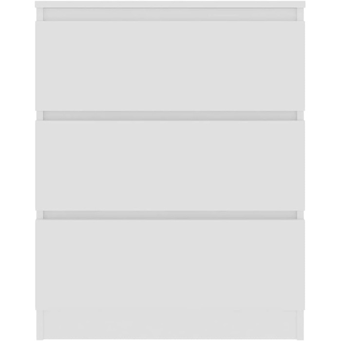 Комод vidaXL з 3 шухлядами, білий 60x35x76 см, деревостружковий, для вітальні, містка шафа для зберігання