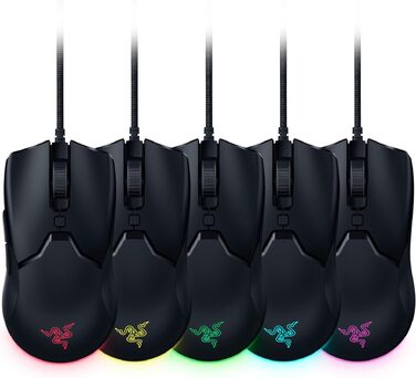 Ігрова миша Razer Viper Mini — ультралегка дротова миша (61г), оптичний сенсор 8500 DPI, RGB-підсвітка Chroma, чорна