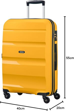 Валіза American Tourister Bon Air Spinner жовта, розмір M, 66 см, 57.5 л, ручна поклажа