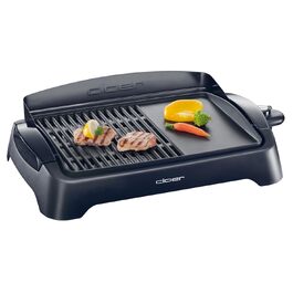 Електрогриль Cloer 656 Barbecue – настільний гриль з антипригарним покриттям, 2000 Вт, чорний, площа 43x30.5 см
