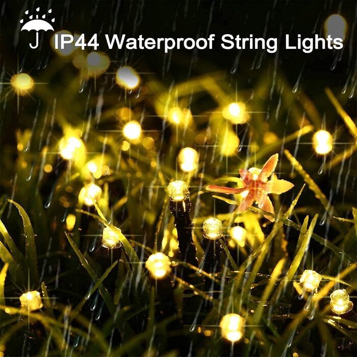 Світлодіодна гірлянда Gresonic 300 LED, тепле біле світло, для декору кімнати, вулиці, саду, новорічної ялинки, весілля, електрична, постійне світіння