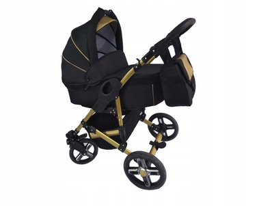 Дитячий візок X-Trall Pram 3в1, чорно-золотий