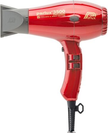 Фен Parlux 3500 SuperCompact Керамічний Іонний, червоний, професійний