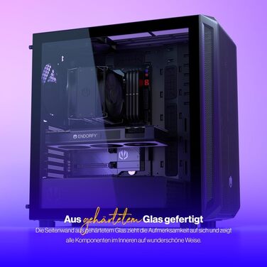Комп'ютерний корпус ENDORFY Arx 700 Air ATX, 5x140 мм вентиляторів, підтримка двох радіаторів до 360 мм, сітчасті верх і перед, висока сумісність компонентів, EY2A012